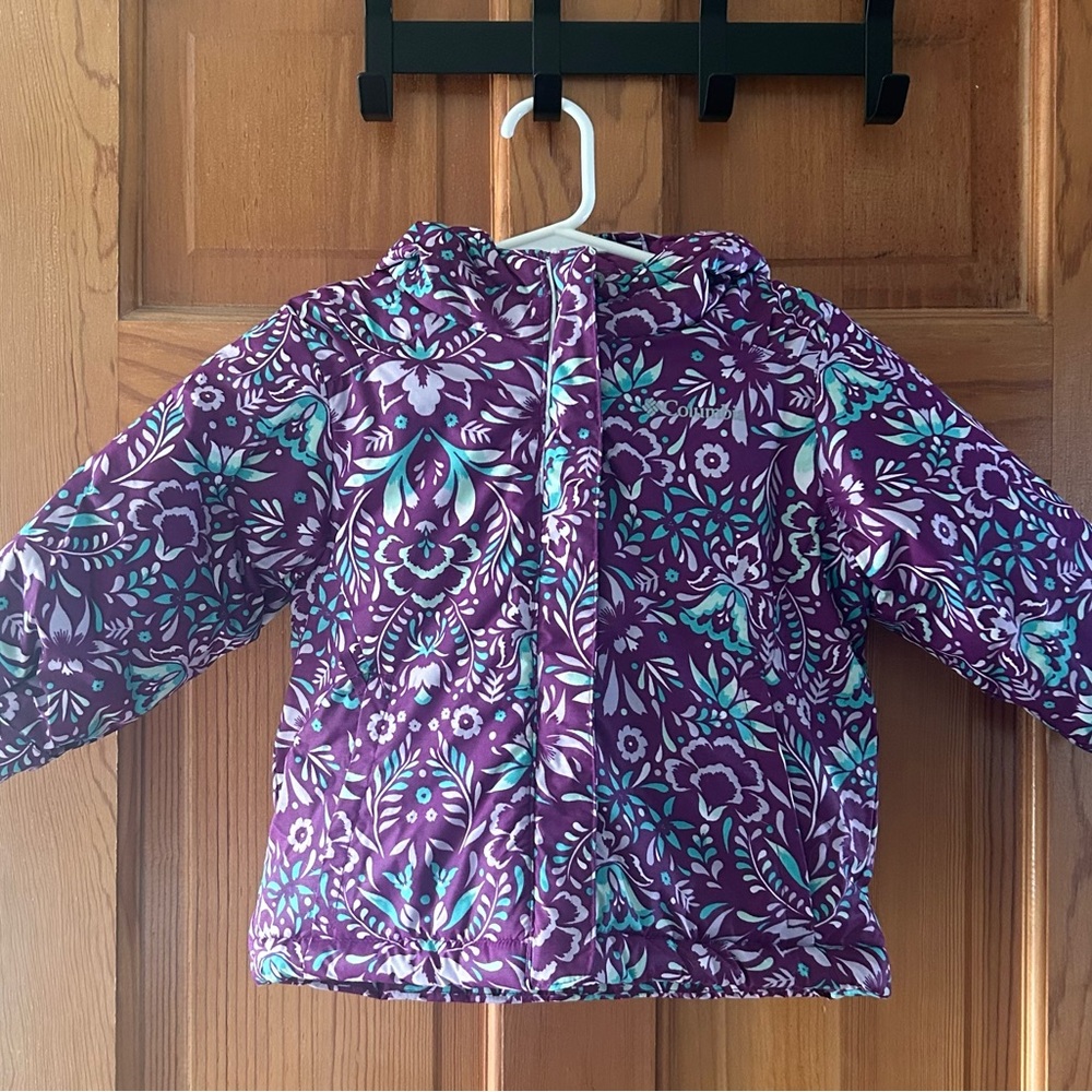 Toddler Purple Floral Winter Jacket